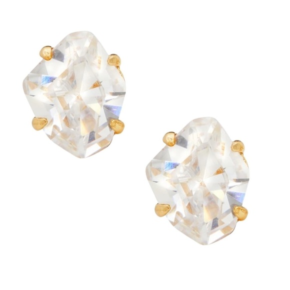 KATE SPADE • Gold Treasure Trove Crystal Clear Earrings - Picture 1 of 4